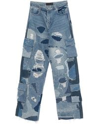Who Decides War - Ripped Patchwork Cargo Jeans - Lyst