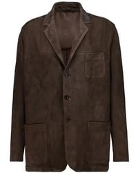 Boglioli - Buttoned Leather Jacket - Lyst