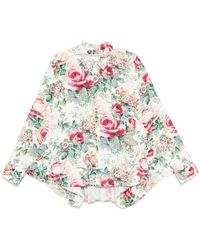 Junya Watanabe - Hemd Mit Blumen-Print - Lyst
