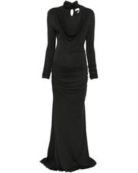 Blumarine - Turtleneck Draped Dress - Lyst