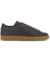 PUMA - Logo-Embossed Leather Low-Top Sneakers - Lyst