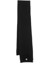 Moncler - Logo-Patch Virgin-Wool Scarf - Lyst