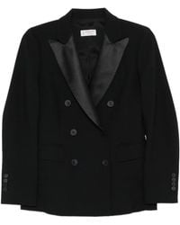 Alberto Biani - Blazer Doppiopetto Con Revers Satinati - Lyst