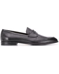 Bally Webb Grained-effect Penny Loafers - Black