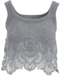 Ermanno Scervino - レーストリム タンクトップ - Lyst