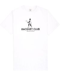 Sporty & Rich - T-shirt à motif Racquet Club imprimé - Lyst