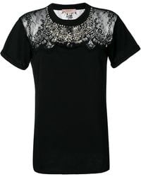 Twinset - Lace-Panelled T-Shirt - Lyst