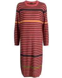 PS by Paul Smith - Striped Knitted Sweater Dress - Lyst