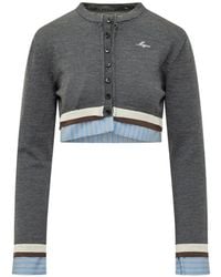 MSGM - Layered-Effect Cropped Cardigan - Lyst