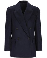 Brunello Cucinelli - Double-Breasted Peak-Lapels Blazer - Lyst