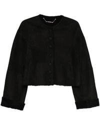 Nour Hammour - Willow Buttoned Leather Jacket - Lyst
