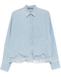Ermanno Scervino - Cotton And Linen Embroidered Shirt - Lyst