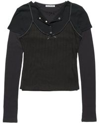 Acne Studios - Layered Bow-Detail T-Shirt - Lyst