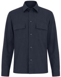 BOSS - Flap-Pocket Long-Sleeved Shirt - Lyst
