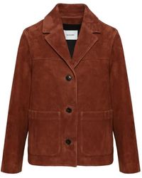 Yves Salomon - Button Suede Jacket - Lyst