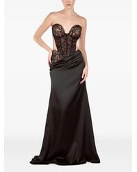 ANDREEA VENECIUC - Noemie Lace-Panelled Gown - Lyst