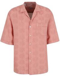 Vincenzo Di Ruggiero - Floral-Jacquard Short-Sleeve Shirt - Lyst