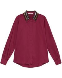 Maliparmi - Camisa Con Apliques En El Cuello - Lyst