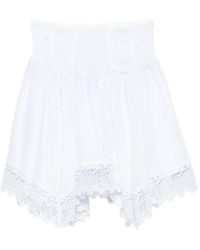 Charo Ruiz - Lace-Trim Tiered Mini Skirt - Lyst