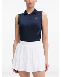Lacoste - Polo Sans Manches À Patch Logo - Lyst