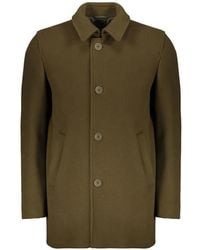 Herno - Button-Fastening Spread-Collar Coat - Lyst