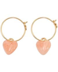 Bimba Y Lola - Resin Heart Hoop Earrings - Lyst