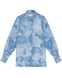 Ganni - Chemise En Jean À Effet Délavé - Lyst