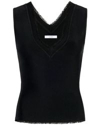 Adam Lippes - Ria Fringed-Trim Top - Lyst