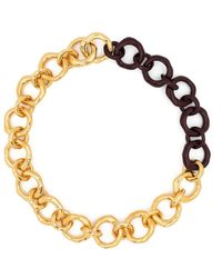 Jil Sander - Two-tone Chunky Chain Necklace - Lyst