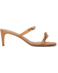 Red(V) - Bow-Detail Leather Sandals - Lyst