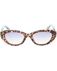 Guess - Tortoiseshell-Effect Cat-Eye Sunglasses - Lyst