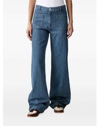 A.P.C. - Victoria Patch-Pocket Wide-Leg Jeans - Lyst