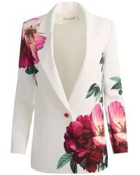 Alice + Olivia - Denny Boyfriend Notch-Collar Floral Blazer - Lyst