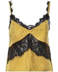 Pinko - Lace-Trim Floral-Jacquard Top - Lyst