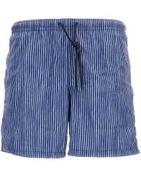 Drumohr - Striped Drawstring Swim Shorts - Lyst