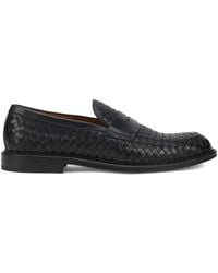 Doucal's - Woven Penny Loafers - Lyst