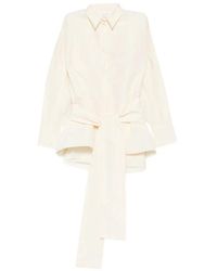 Co.Go - Tie-Waist Button-Up Shirt - Lyst