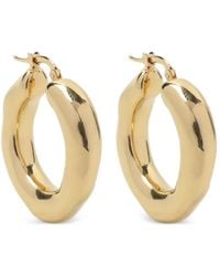 Jil Sander - Brass Hoop Earrings - Lyst
