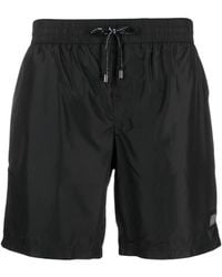 Dolce & Gabbana - Mid-Length Swim Trunks With Branded Plate - Lyst