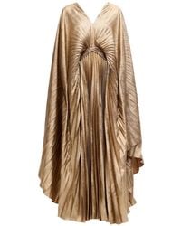Acler - Anslow Pleated V-Neck Maxi Dress - Lyst