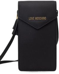 Love Moschino - Pochette Pour Smartphone À Plaque Logo Et Franges - Lyst