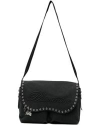 Blumarine - Eyelet-Embellished Logo-Embroidered Cross Body Bag - Lyst