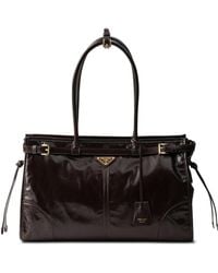 Prada - Large Bonnie Large Leather Handbag - Lyst