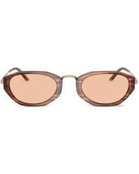 Giorgio Armani - Oval-Frame Tinted Sunglasses - Lyst