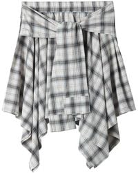 B+ AB - Plaid-Pattern Tie-Waist Asymmetric Skirt - Lyst