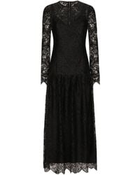 Dolce & Gabbana - Chantilly-lace Midi Dress - Lyst