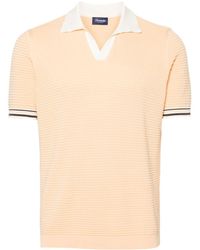 Drumohr - Waffle-knit Cotton Polo Shirt - Lyst