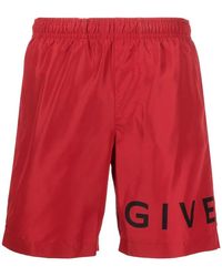 Givenchy - Zwembroek Met Logoprint - Lyst