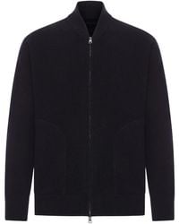 Roberto Collina - Zip-Up Ribbed Wool Cardigan - Lyst