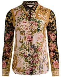Alice + Olivia - Willa Floral-Print Silk Shirt - Lyst